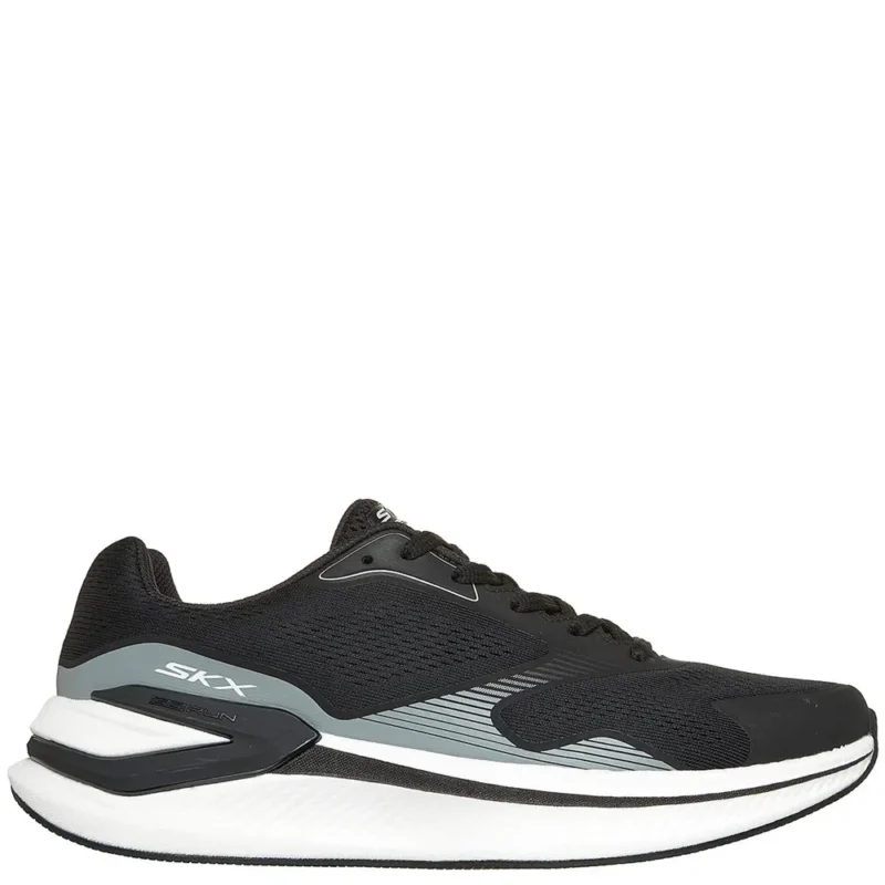 Ανδρικά Αθλητικά Παπούτσια Skechers 221140 - Πλάγια Όψη Πλάγια όψη για τα ανδρικά αθλητικα παπουτσια skechers 221140 σε μαύρο χρώμα με λευκή σόλα